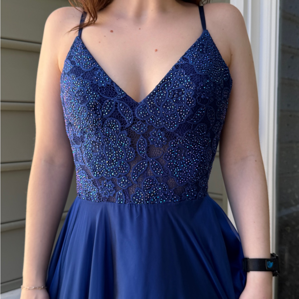 Royal Blue Corset Gown/Prom Dress